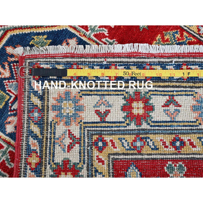 Kazak Wool Hand Knotted Rug Red 2.9x6.8 -O0430