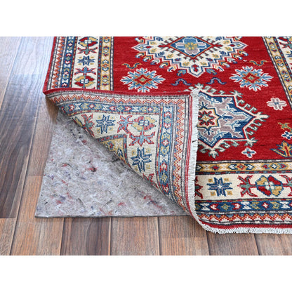 Kazak Wool Hand Knotted Rug Red 2.9x6.3 -O0431
