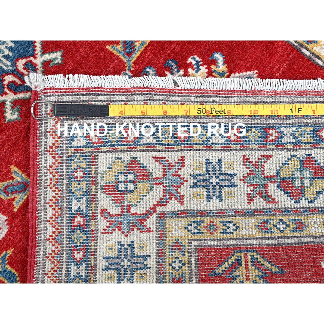 Red 2'9" x 6'3" Kazak Hand knotted Wool Rug - Sku: O0431