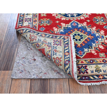 Kazak Wool Hand Knotted Rug Red 2.9x6.6 -O0432