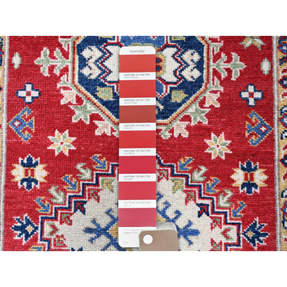 Kazak Wool Hand Knotted Rug Red 2.9x6.6 -O0432