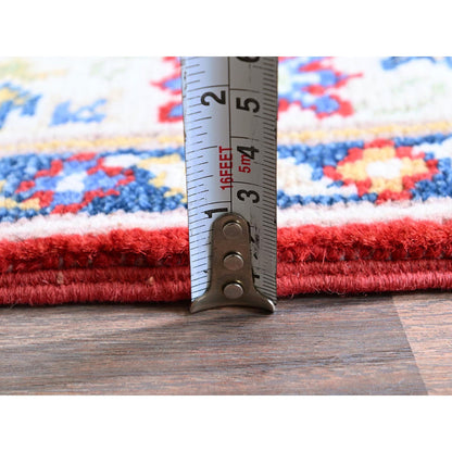 Kazak Wool Hand Knotted Rug Red 2.9x6.6 -O0432
