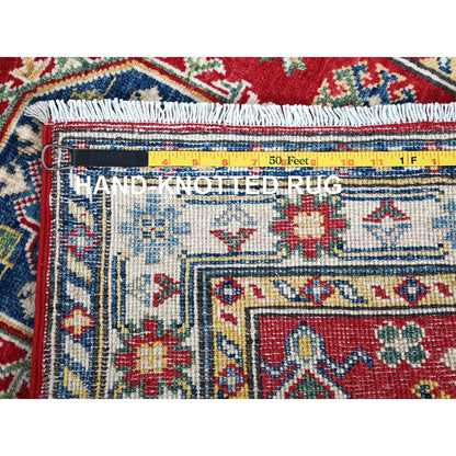 Kazak Wool Hand Knotted Rug Red 2.9x6.4 -O0434