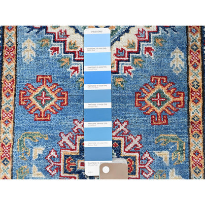 Kazak Wool Hand Knotted Rug Blue 2.6x6.2 -O0435