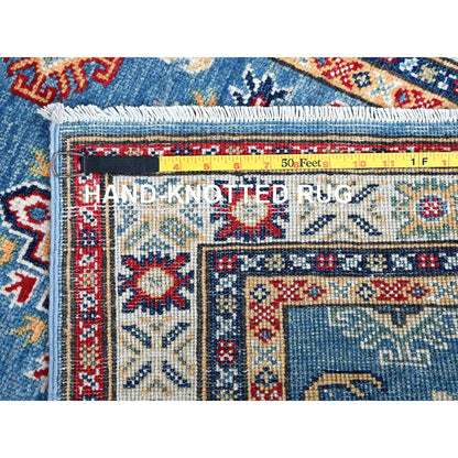 Kazak Wool Hand Knotted Rug Blue 2.6x6.2 -O0435