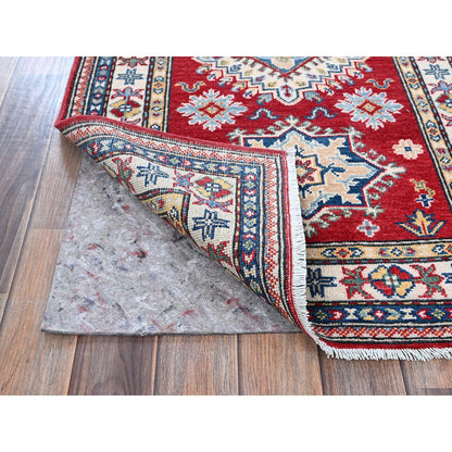 Kazak Wool Hand Knotted Rug Red 2.6x6.3 -O0436