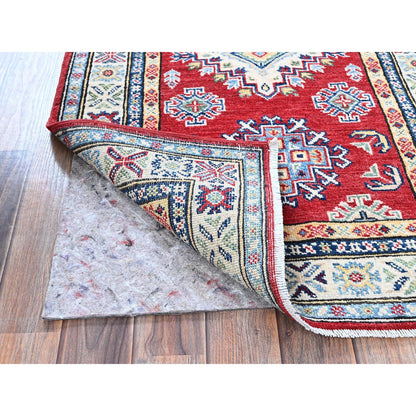 Kazak Wool Hand Knotted Rug Red 2.8x6.4 -O0444