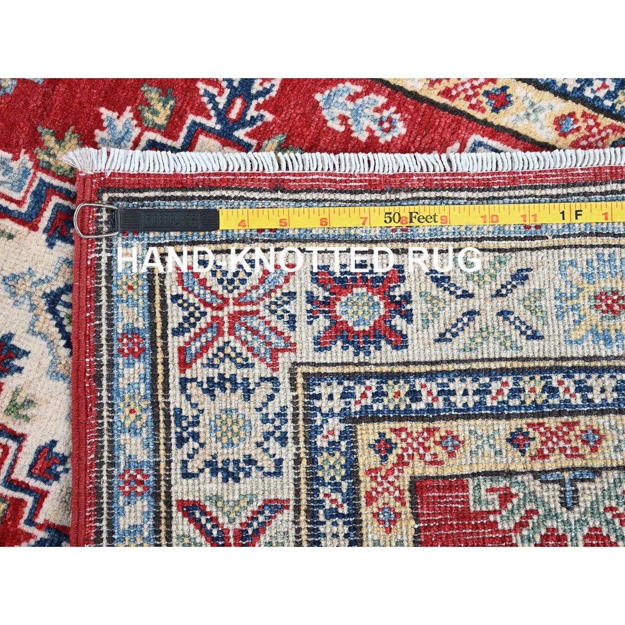 Red 2'8" x 6'4" Kazak Hand knotted Wool Rug - Sku: O0444