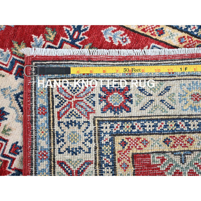 Kazak Wool Hand Knotted Rug Red 2.8x6.4 -O0444