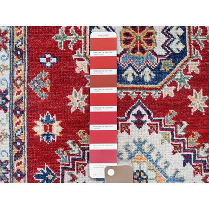 Kazak Wool Hand Knotted Rug Red 2.9x6.7 -O0447