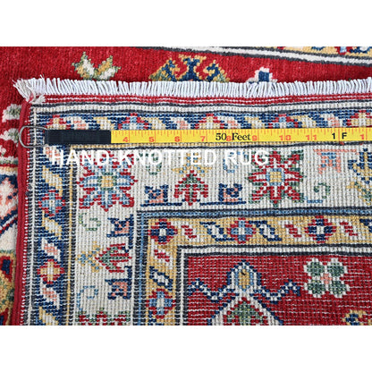 Kazak Wool Hand Knotted Rug Red 2.9x6.6 -O0448