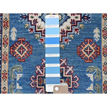 Kazak Wool Hand Knotted Rug Blue 2.8x6.6 -O0449