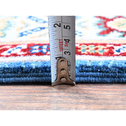 Kazak Wool Hand Knotted Rug Blue 2.8x6.6 -O0449