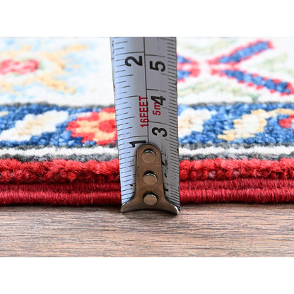 Kazak Wool Hand Knotted Rug Red 2.7x6.9 -O0451