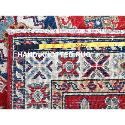 Kazak Wool Hand Knotted Rug Red 2.7x6.9 -O0451