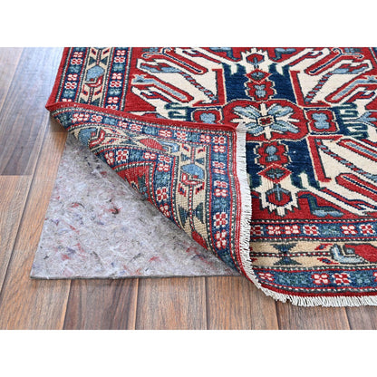 Kazak Wool Hand Knotted Rug Red 2.9x9.10 -O0453