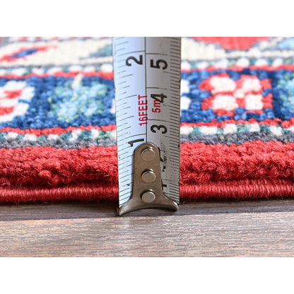 Kazak Wool Hand Knotted Rug Red 2.9x9.10 -O0453