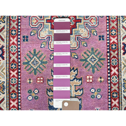 Kazak Wool Hand Knotted Rug Pink 2.7x10.1 -O0455