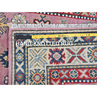 Kazak Wool Hand Knotted Rug Pink 2.7x10.1 -O0455