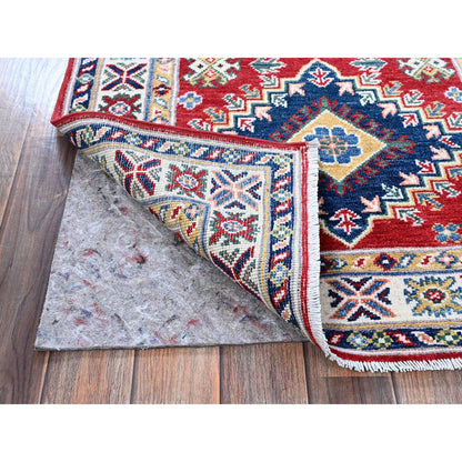 Kazak Wool Hand Knotted Rug Red 2.9x9.8 -O0456