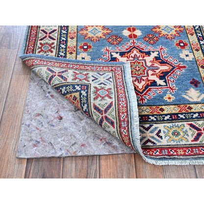 Kazak Wool Hand Knotted Rug Blue 2.7x9.9 -O0458