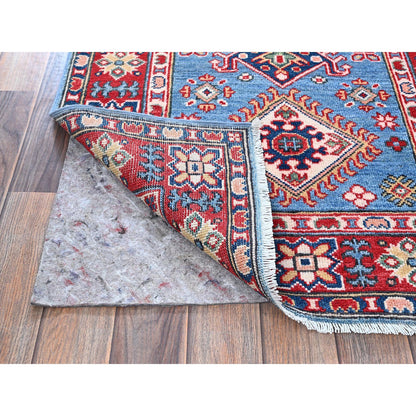 Kazak Wool Hand Knotted Rug Blue 2.9x9.6 -O0459