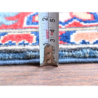 Kazak Wool Hand Knotted Rug Blue 2.9x9.6 -O0459