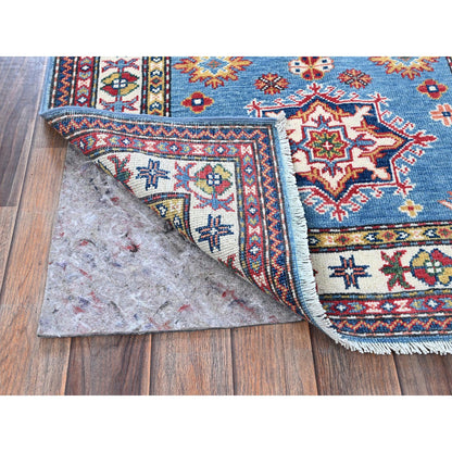Kazak Wool Hand Knotted Rug Blue 2.10x9.7 -O0460