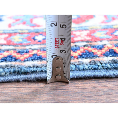 Kazak Wool Hand Knotted Rug Blue 2.10x9.7 -O0460