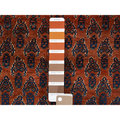 Antique Wool Hand Knotted Rug Brown Ivory 4.5X6.5 -O046195
