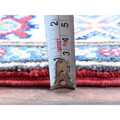 Kazak Wool Hand Knotted Rug Red 2.8x8.2 -O0462