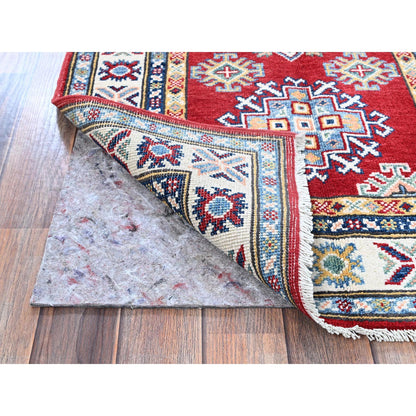 Kazak Wool Hand Knotted Rug Red 2.8x9.6 -O0463