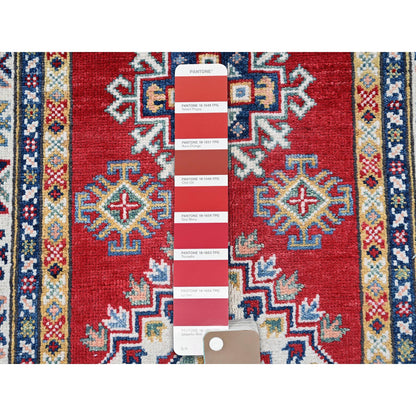Kazak Wool Hand Knotted Rug Red 2.8x9.6 -O0463