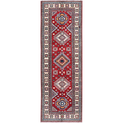 Kazak Wool Hand Knotted Rug Red 2.6x7.9 -O0464