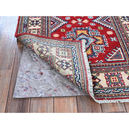 Kazak Wool Hand Knotted Rug Red 2.6x7.9 -O0464