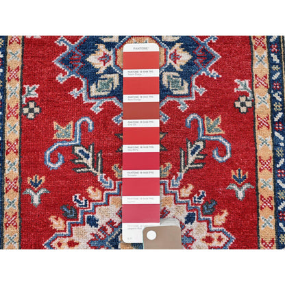 Kazak Wool Hand Knotted Rug Red 2.9x8.0 -O0465