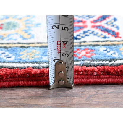 Kazak Wool Hand Knotted Rug Red 2.9x8.0 -O0465