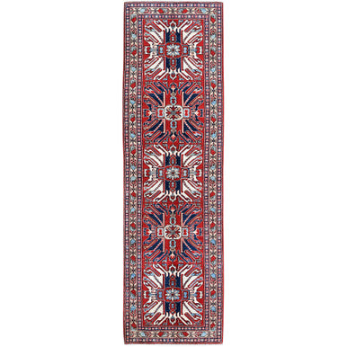 Kazak Wool Hand Knotted Rug Red 2.9x9.10 -O0466
