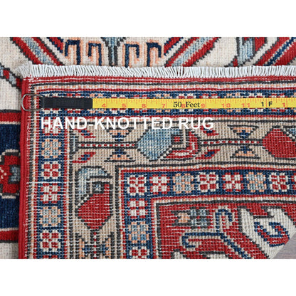 Kazak Wool Hand Knotted Rug Red 2.9x9.10 -O0466