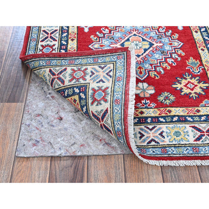 Kazak Wool Hand Knotted Rug Red 2.8x8.0 -O0467
