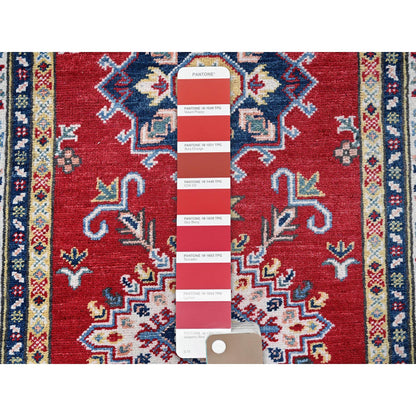 Kazak Wool Hand Knotted Rug Red 2.8x8.0 -O0467