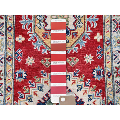 Kazak Wool Hand Knotted Rug Red 2.7x8.1 -O0468