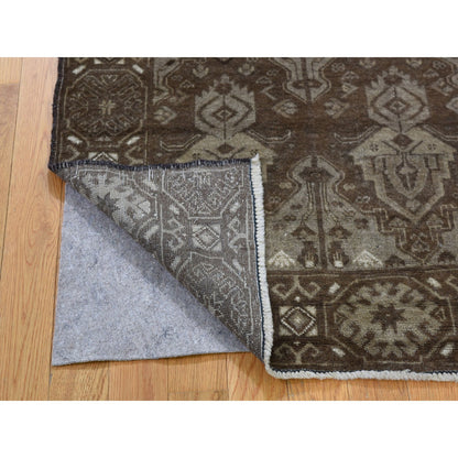 Traditional Wool Hand Knotted Rug Brown 2.10X9.2  -O047009