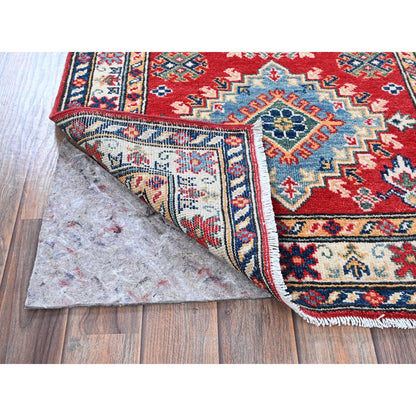 Kazak Wool Hand Knotted Rug Red 2.7x6.8 -O0470