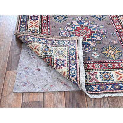 Kazak Wool Hand Knotted Rug Grey 2.9x12.6 -O0472