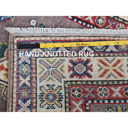 Kazak Wool Hand Knotted Rug Grey 2.9x12.6 -O0472