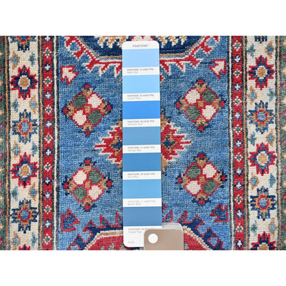 Kazak Wool Hand Knotted Rug Blue 2.0x6.0 -O0483