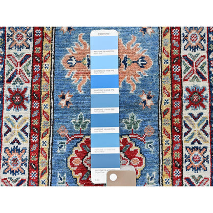 Kazak Wool Hand Knotted Rug Blue 1.11x6.6 -O0484