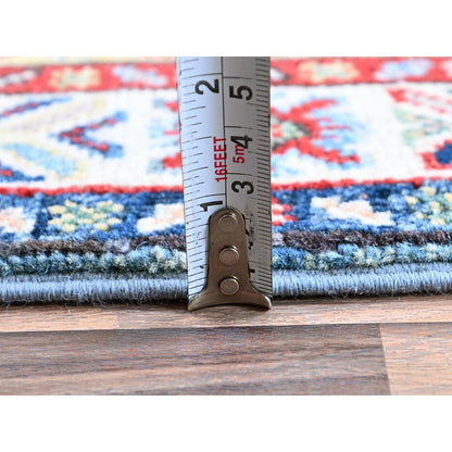 Kazak Wool Hand Knotted Rug Blue 1.11x6.6 -O0484