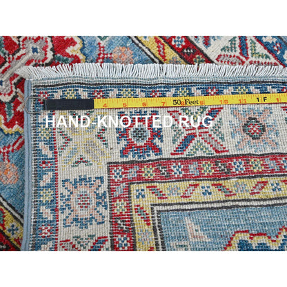 Kazak Wool Hand Knotted Rug Blue 1.11x6.6 -O0484